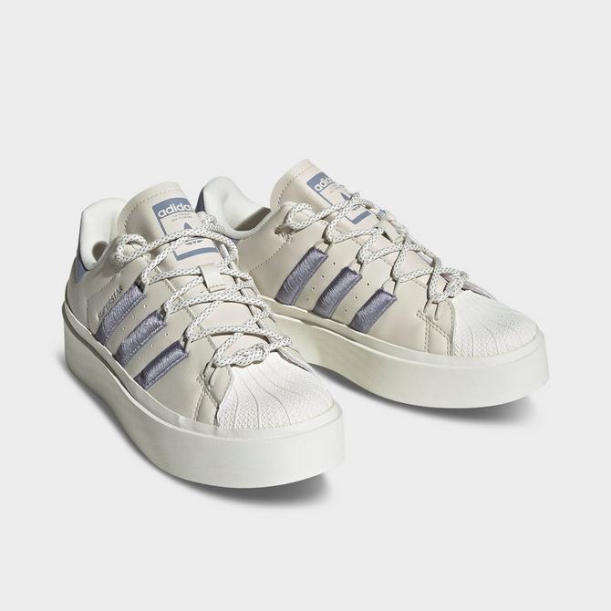 adidas Originals Superstar Bonega platform sneakers in white and black