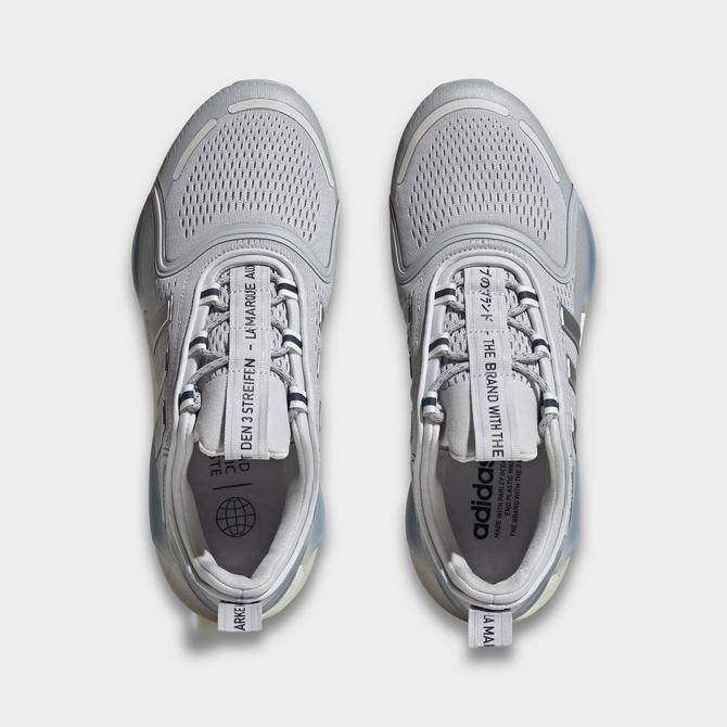 Adidas Men's Originals NMD_R1 V3 Casual Shoes in White/Grey Size 9.5 | Fiber