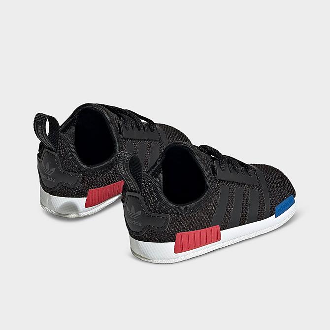 Left view of Kids' Toddler adidas Originals NMD 360 Casual Shoes in Black/Black/Grey Click to zoom