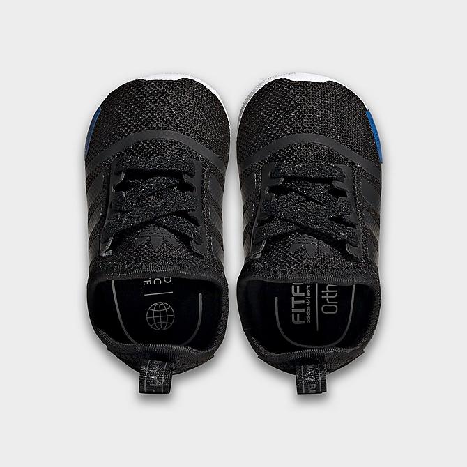 Back view of Kids' Toddler adidas Originals NMD 360 Casual Shoes in Black/Black/Grey Click to zoom