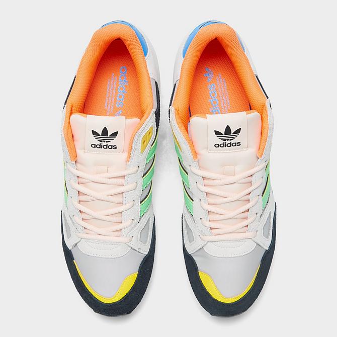 Back view of Men's adidas Originals ZX 750 Casual Shoes in White/Beam Green/Beam Orange Click to zoom
