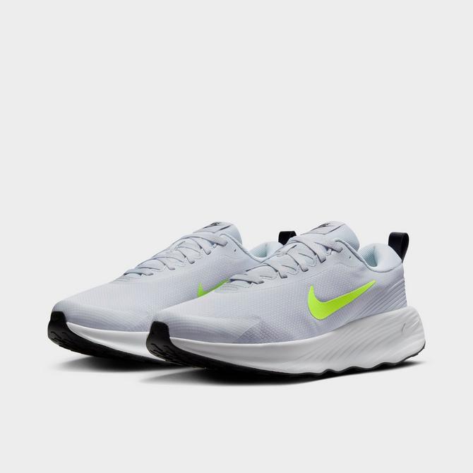 Three Quarter view of Men's Nike Promina Casual Shoes (Extra Wide Width) in Pure Platinum/Black/Volt Click to zoom