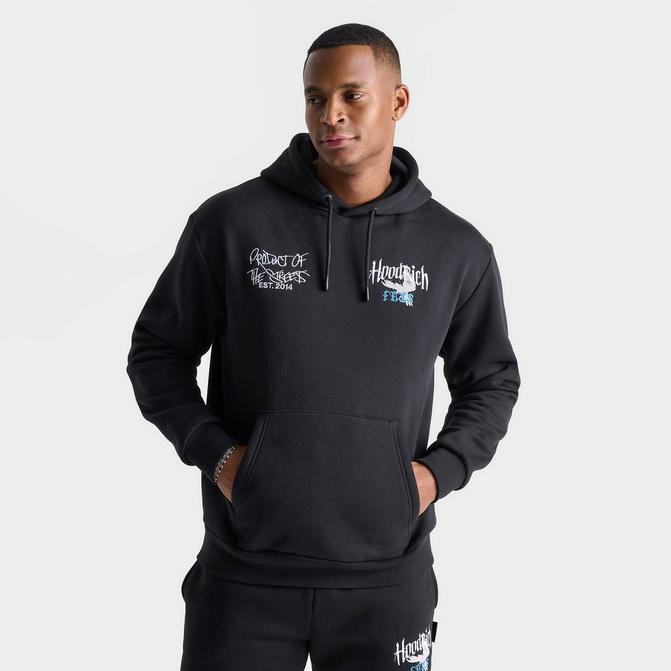 [angle] view of Men's Hoodrich Rise Pullover Hoodie in Black Click to zoom