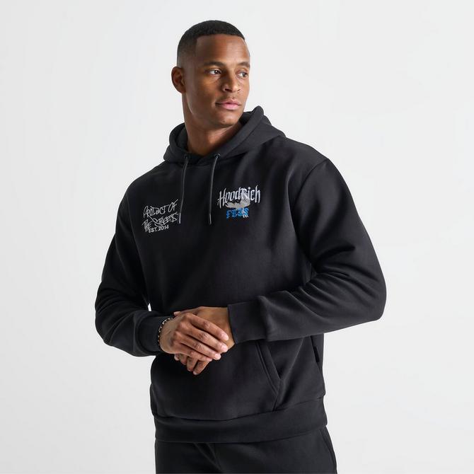 [angle] view of Men's Hoodrich Rise Pullover Hoodie in Black Click to zoom