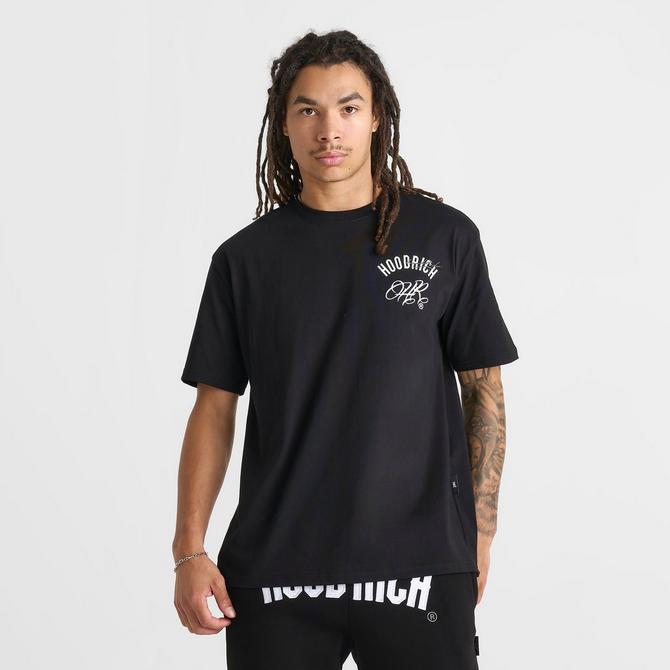 [angle] view of Men's Hoodrich OG Heat Script T-Shirt in Black Click to zoom