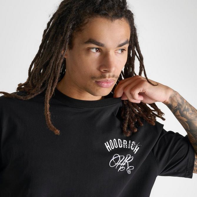 [angle] view of Men's Hoodrich OG Heat Script T-Shirt in Black Click to zoom