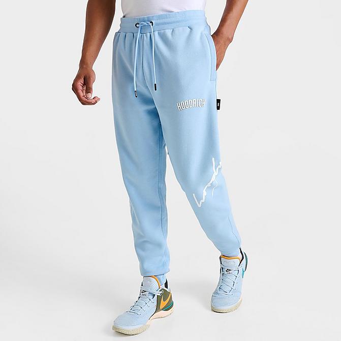 Front view of Men's Hoodrich OG Tycoon Jogger Pants in Clear Sky/White/Black Click to zoom