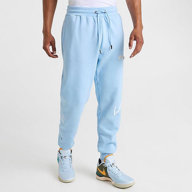 Back Left view of Men's Hoodrich OG Tycoon Jogger Pants in Clear Sky/White/Black Click to zoom