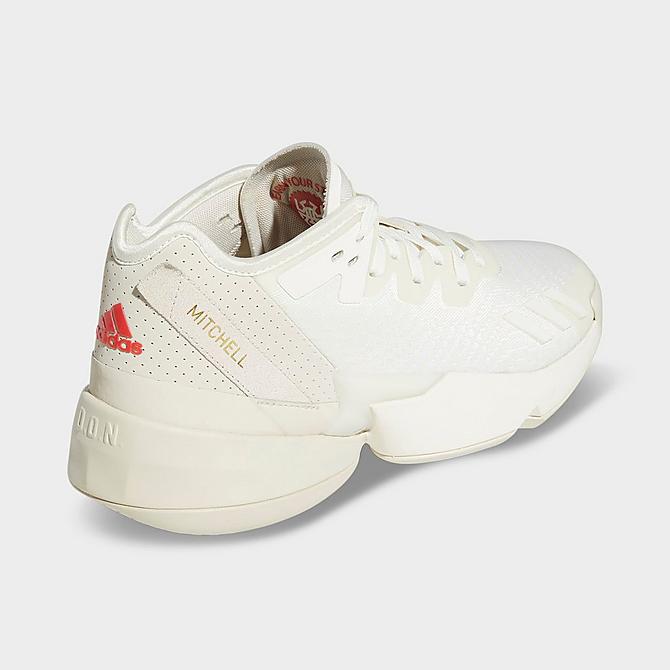 Left view of adidas D.O.N Issue #4 Basketball Shoes in Off White/Off White/Clear Brown Click to zoom