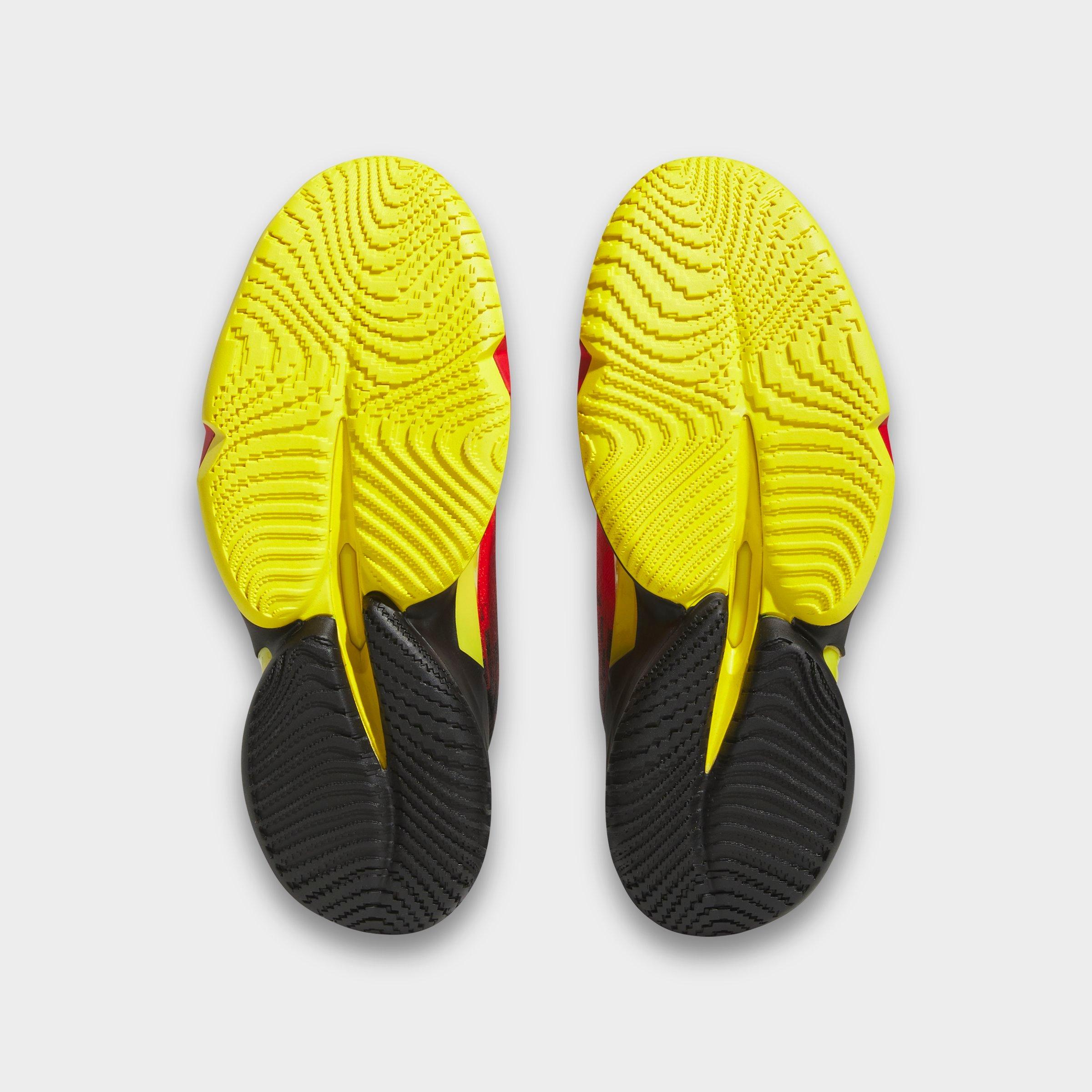 Adidas black and yellow basketball shoes