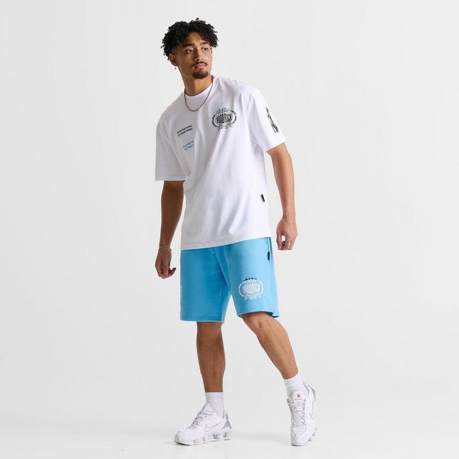 [angle] view of Men's Hoodrich Noir T-Shirt in White/Black/Blue Click to zoom