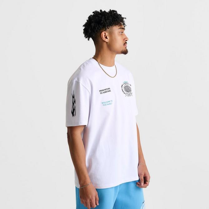 [angle] view of Men's Hoodrich Noir T-Shirt in White/Black/Blue Click to zoom
