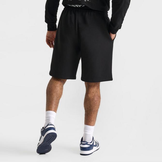 [angle] view of Men's Hoodrich Rite Loose Fleece Shorts in Black Click to zoom