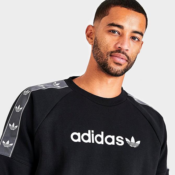Men's adidas Originals Tape Fleece Crewneck Sweatshirt| Finish Line