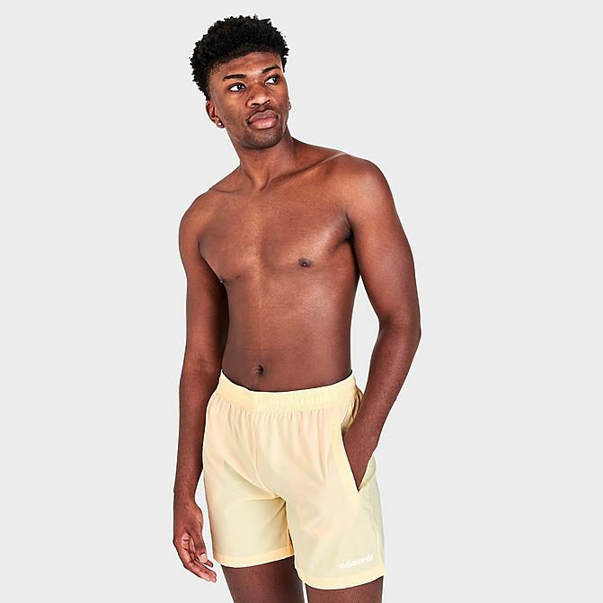 Front view of Men's adidas Originals Swim Shorts in Easy Yellow Click to zoom