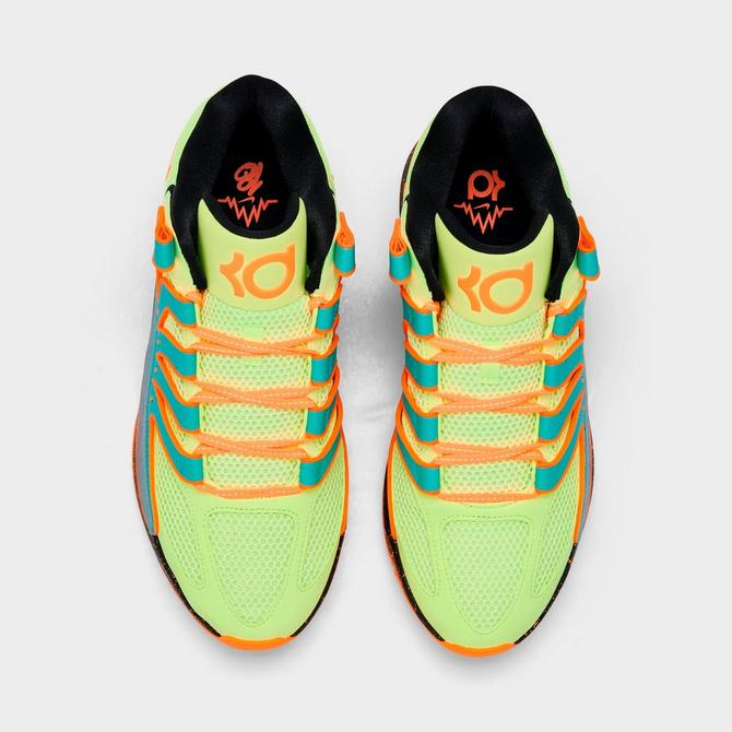 Back view of Nike KD 18 Basketball Shoes in Clear Jade/Liquid Lime/Black Click to zoom