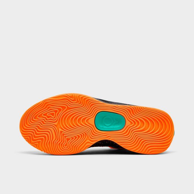 Bottom view of Nike KD 18 Basketball Shoes in Clear Jade/Liquid Lime/Black Click to zoom