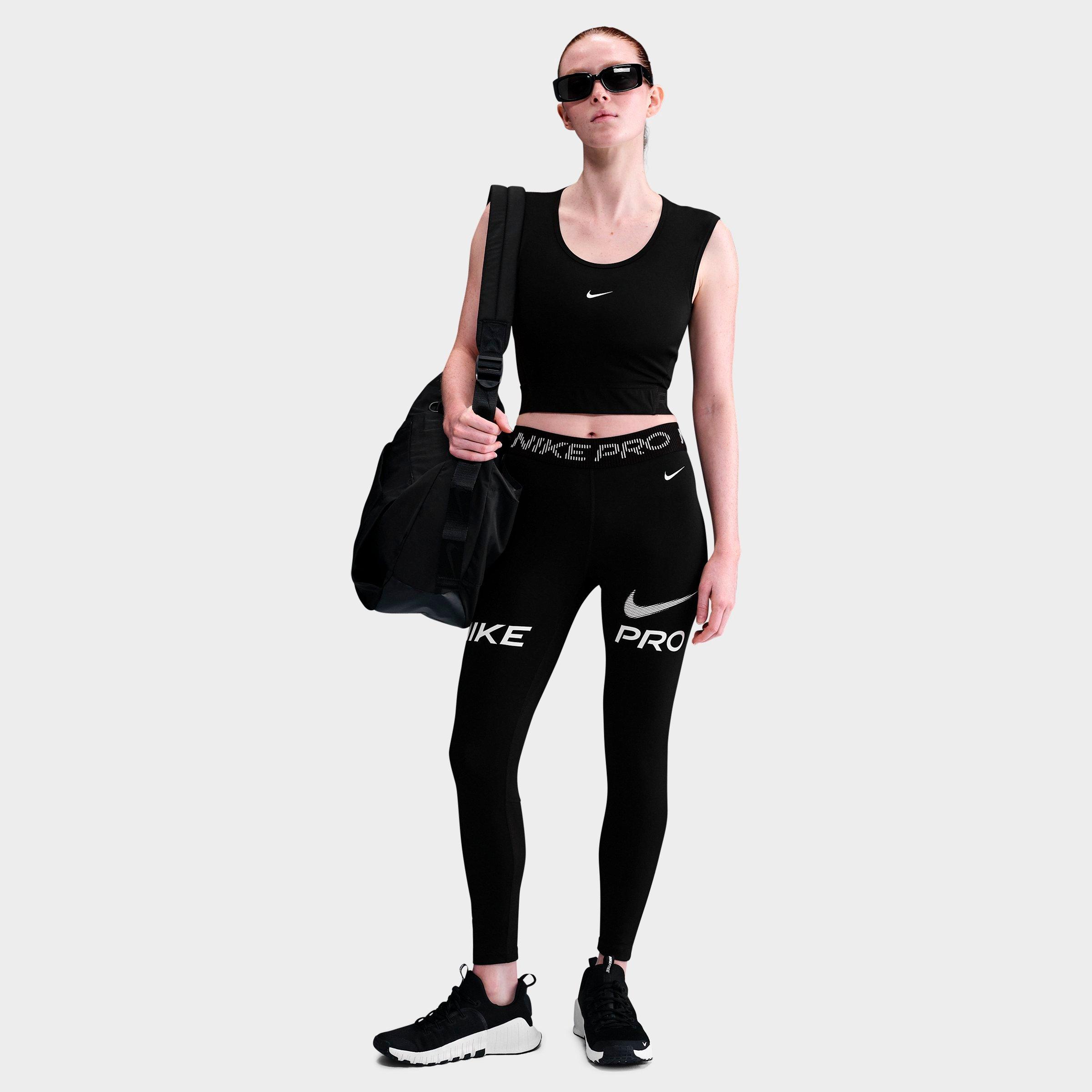 Women's Nike Pro Mid-Rise 7/8 Mesh-Panel Graphic Leggings