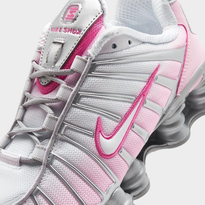 Nike shox junior branco e rosa best sale