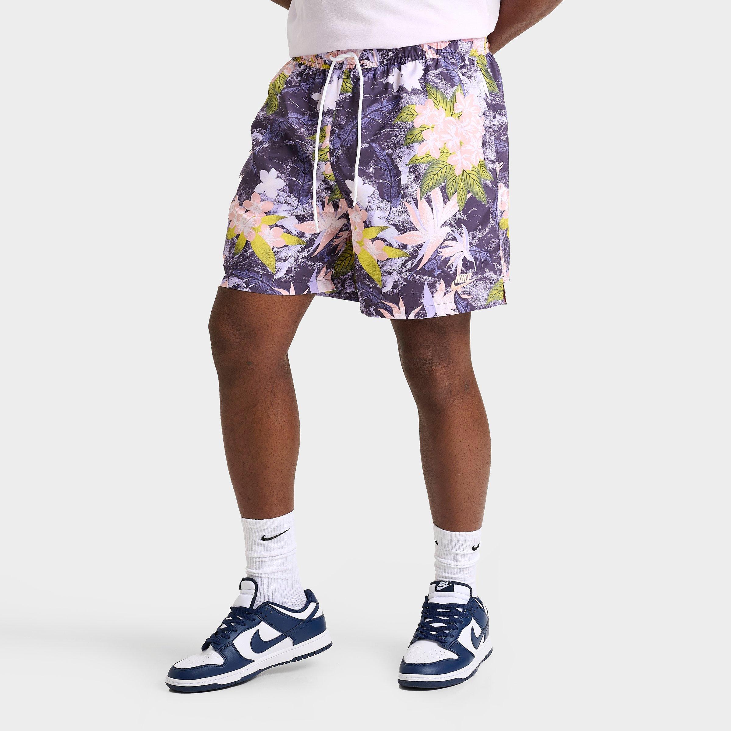 Men's Nike Club Flow Print Twill Woven Shorts | Finish Line