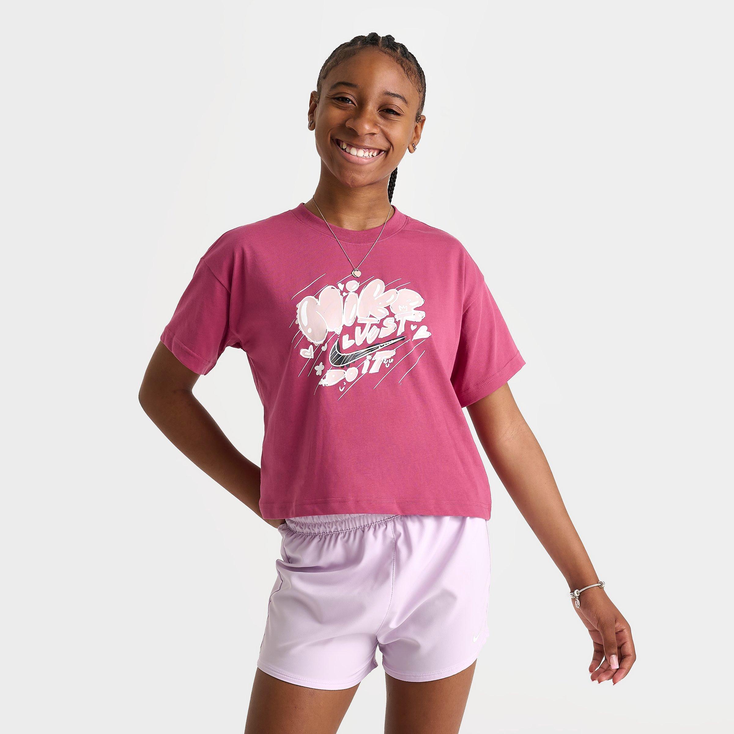 Girls' Big Kids' Nike Sportswear Doodle T-Shirt