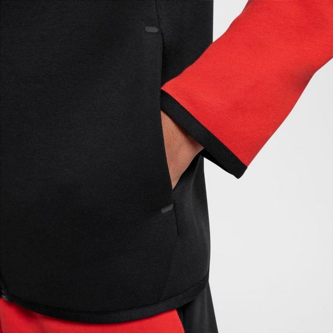 Fleece Clothing Red And Black Tech Fleece Nike Hoodie NSW Tech