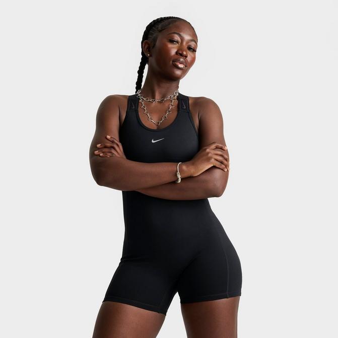 [angle] view of Women's Nike Dri-FIT Gym Life Bodysuit in Black Click to zoom