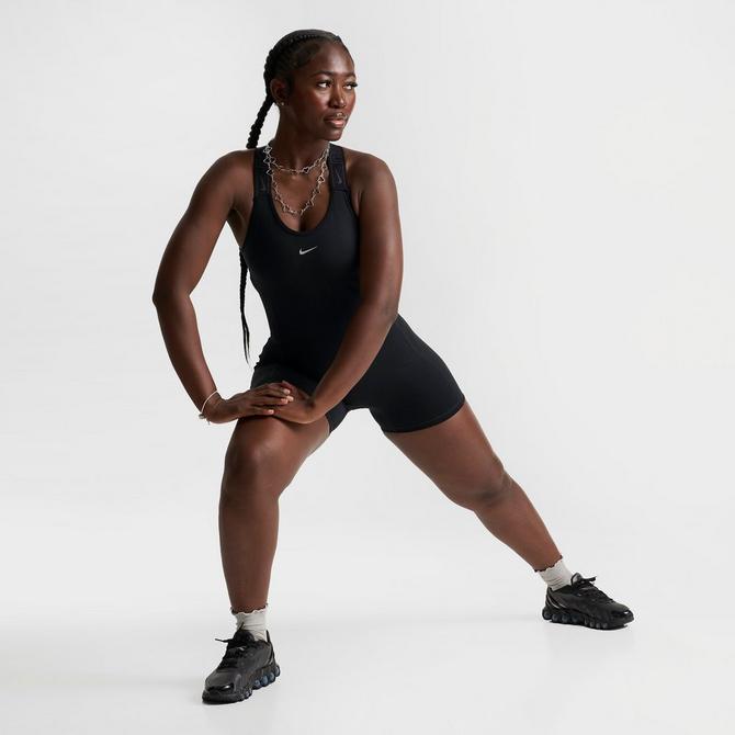 [angle] view of Women's Nike Dri-FIT Gym Life Bodysuit in Black Click to zoom