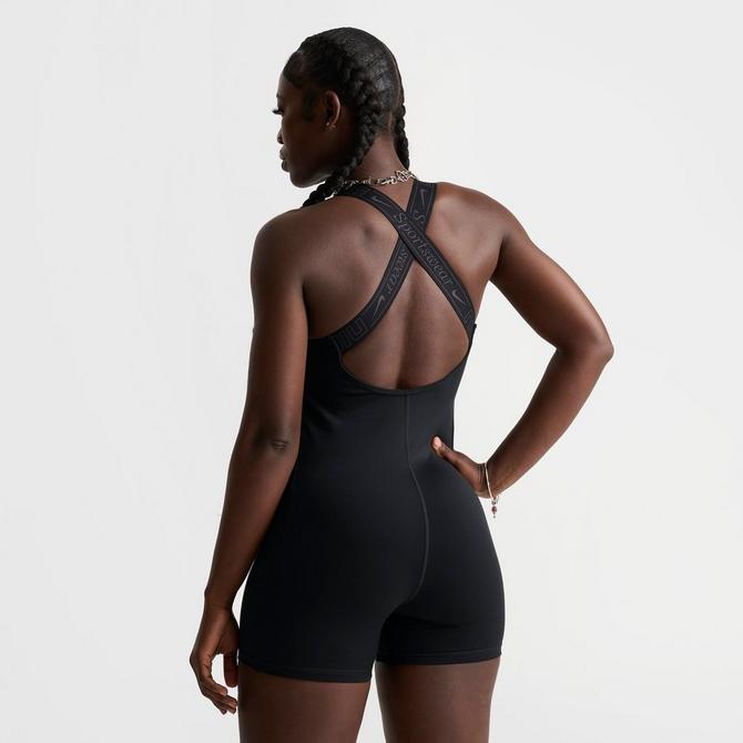 [angle] view of Women's Nike Dri-FIT Gym Life Bodysuit in Black Click to zoom