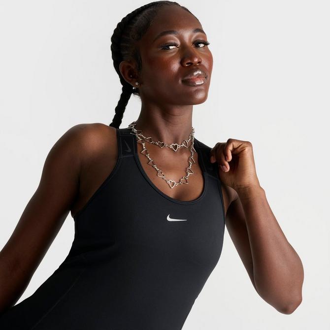 [angle] view of Women's Nike Dri-FIT Gym Life Bodysuit in Black Click to zoom