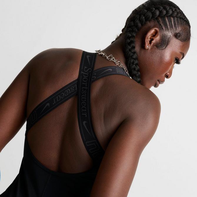 [angle] view of Women's Nike Dri-FIT Gym Life Bodysuit in Black Click to zoom