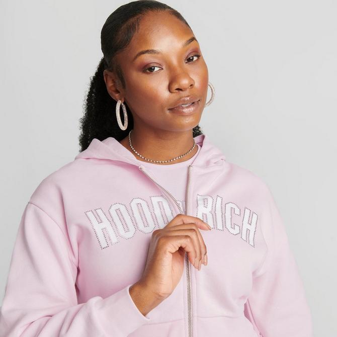 Women's Hoodrich Glide Bling Cropped Full-Zip Hoodie| Finish Line