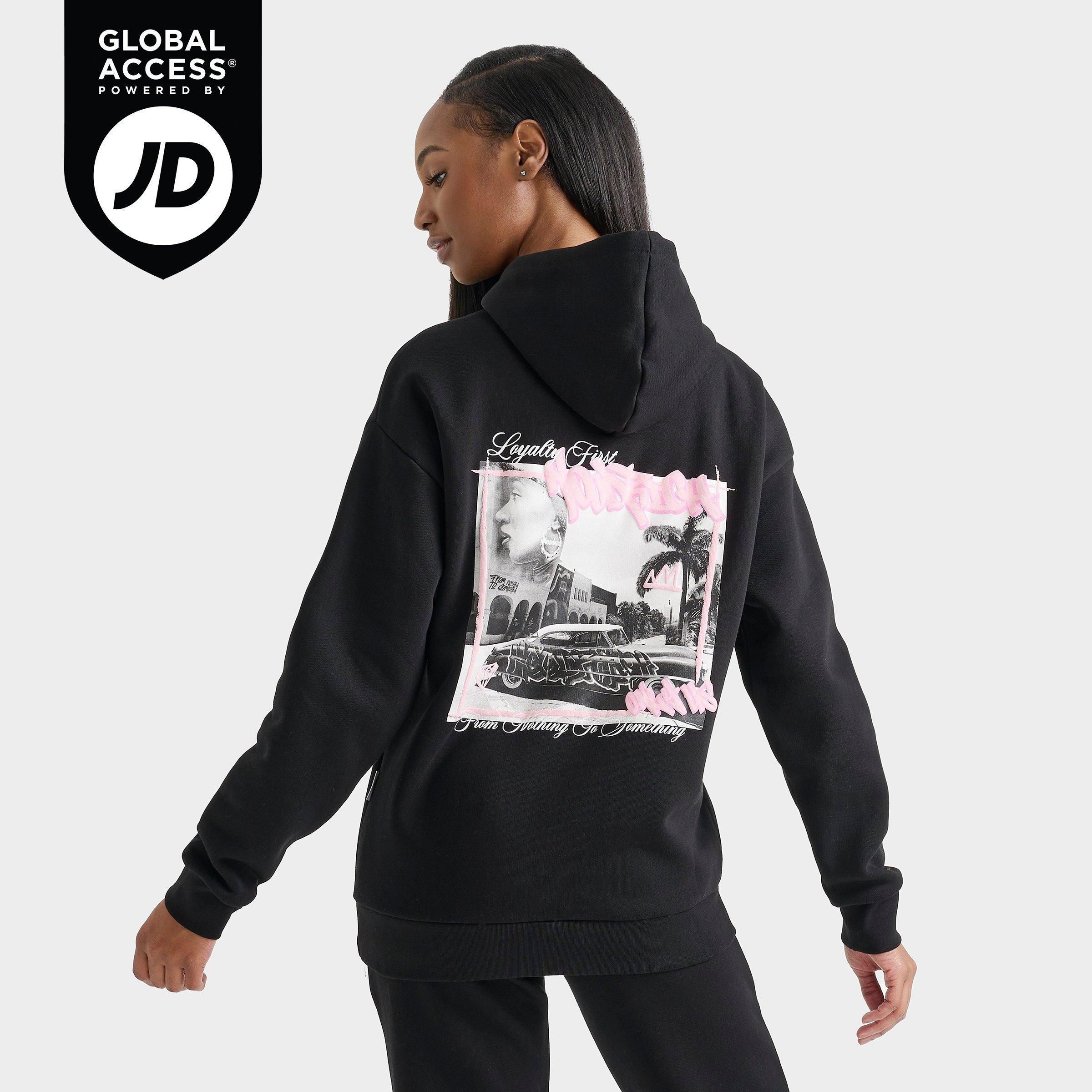 【PUNCHLINE】24FW★ Outslick Hoodie Fükitt Horizontally Unisex Black Hoodie | Embrace the