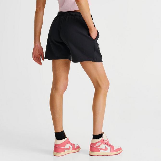 [angle] view of Women's Hoodrich Defuse Fleece Shorts in Black Click to zoom