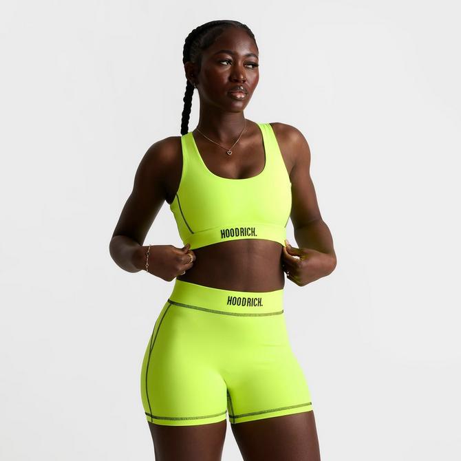 [angle] view of Women's Hoodrich Frame Cut-out Bralette in Neon Green Click to zoom