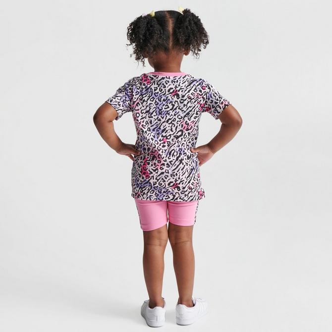 radioactiviteit Groot Prooi Girls' Little Kids' adidas Originals Animal Print T-Shirt and Bike Shorts  Set| Finish Line
