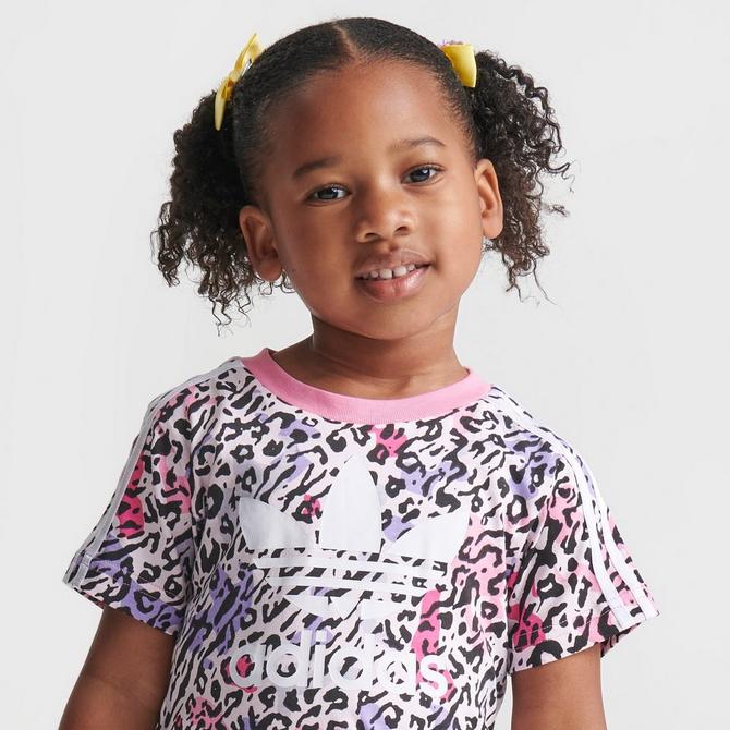 Girls' Little Kids' Originals Animal Print T-Shirt Bike Shorts Set| Finish Line