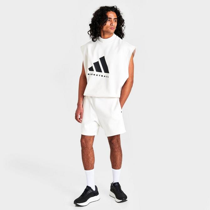 Adidas basketball sale shorts white