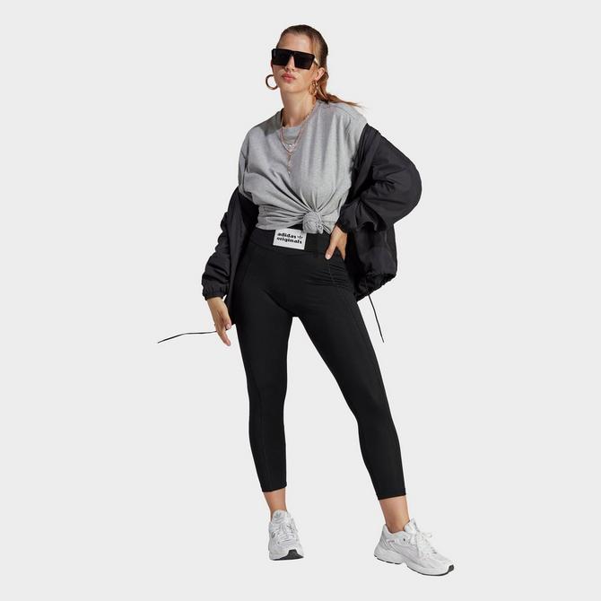 Buy adidas Originals Womens Adicolour Essentials+ Ribbed Leggings Medium  Grey Heather