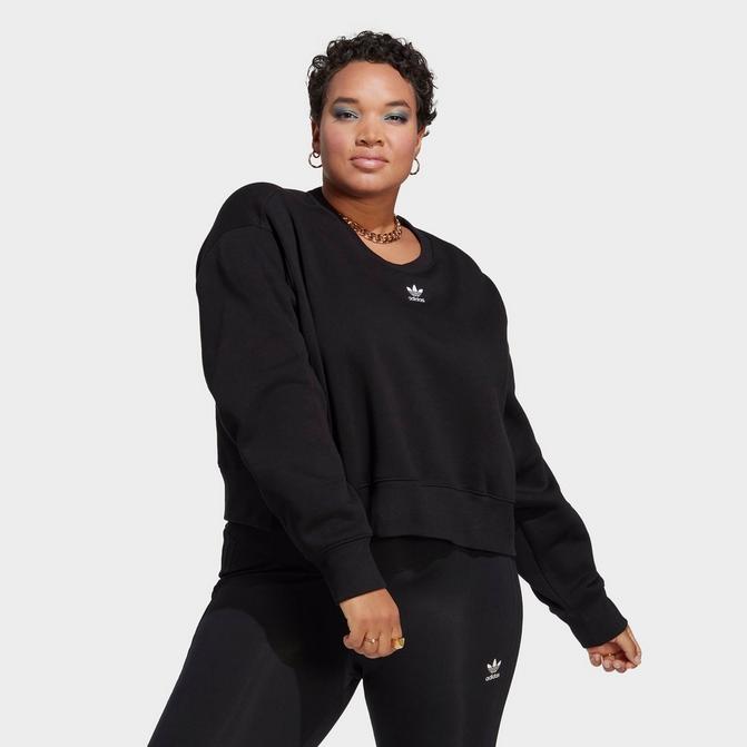 (Plus Line Size)| Finish Women\'s Sleeve Sweatshirt Long Crew Originals adicolor adidas Essentials
