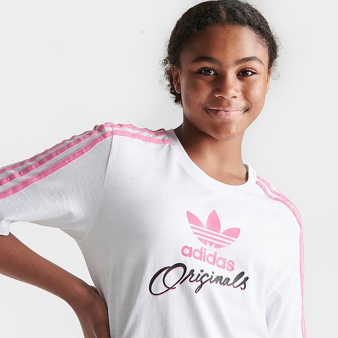 leg uit Harde ring neus Girls' adidas Originals Trefoil Script T-Shirt| Finish Line