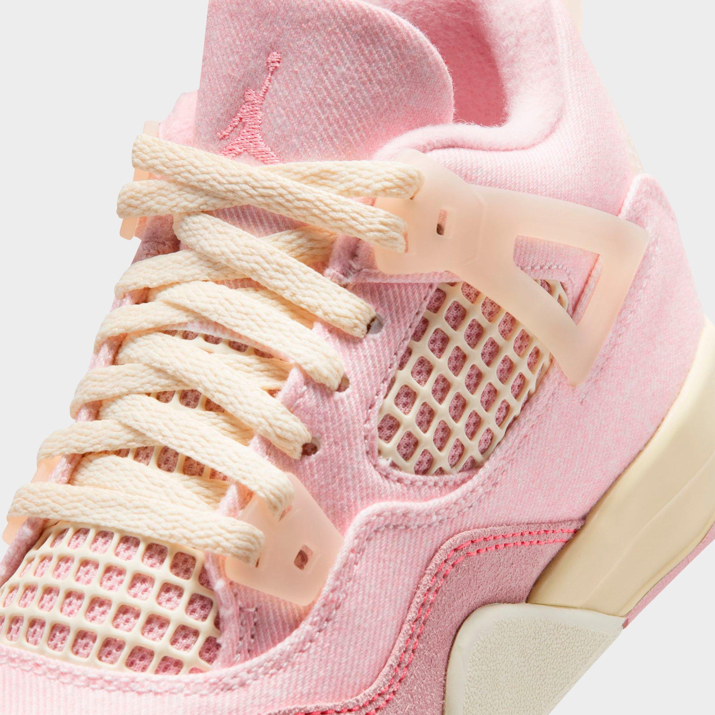 Little Kids' Air Jordan Retro 4 Textile Basketball Shoes | Finish Line