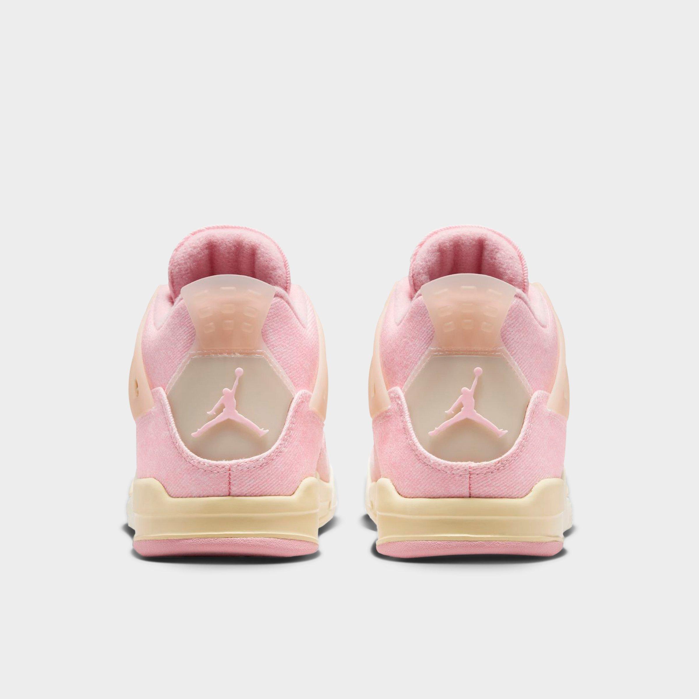 Little Kids' Air Jordan Retro 4 Textile Basketball Shoes | Finish Line