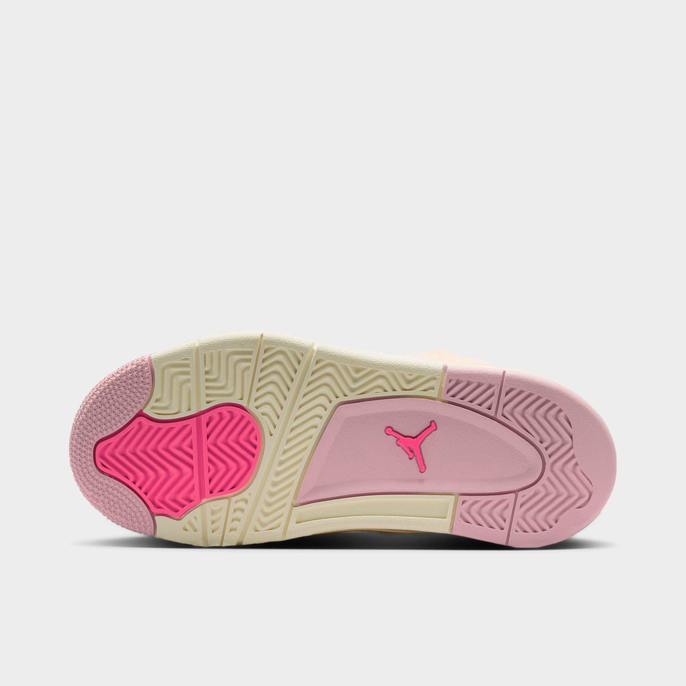Little Kids' Air Jordan Retro 4 Textile Basketball Shoes | Finish Line