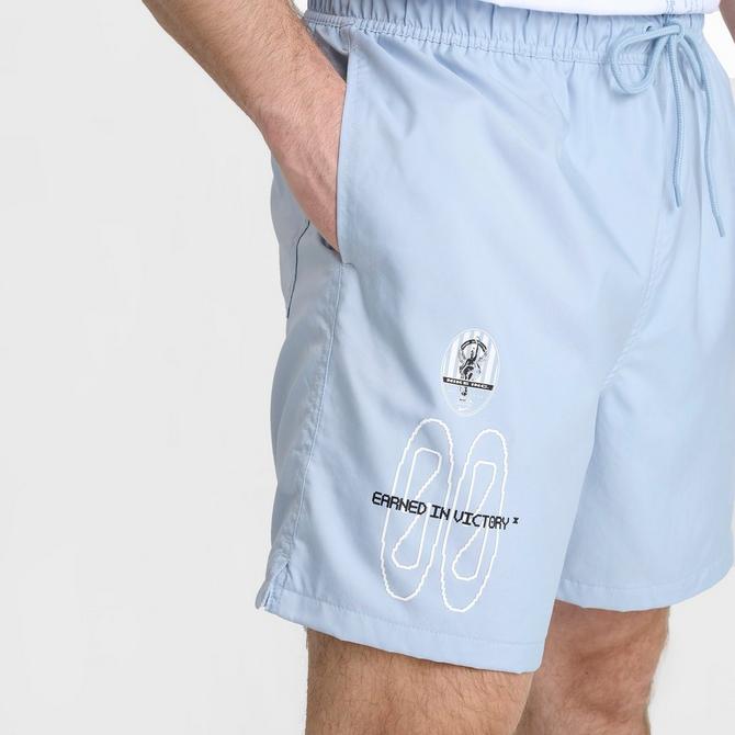 [angle] view of Men's Nike Club Flow VCTRY Shorts in Light Armory Blue Click to zoom