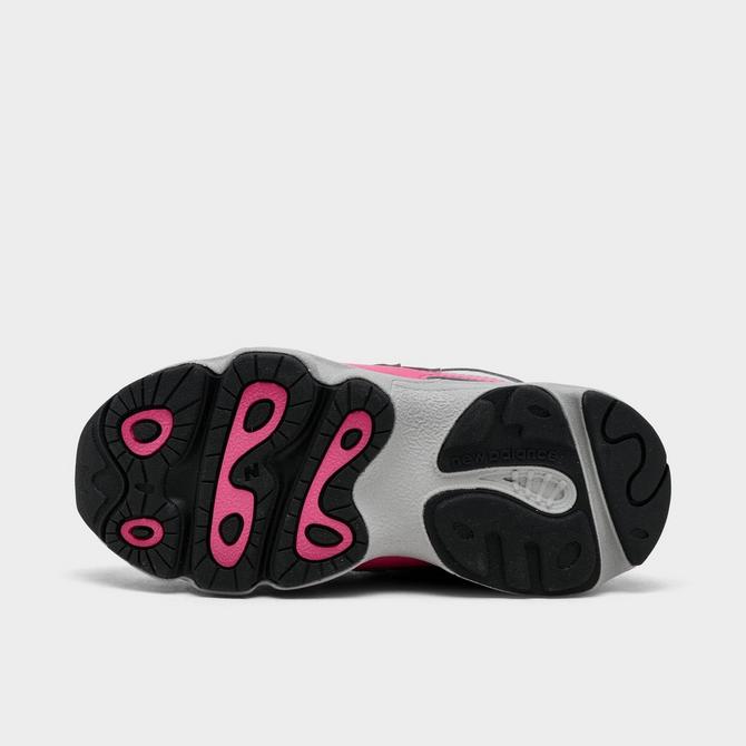 Bottom view of Girls' Little Kids' New Balance 1000 Casual Shoes in Dragon Berry/White Click to zoom