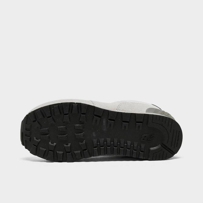 Bottom view of Boys' Toddler New Balance 574 Suede Casual Shoes in Nimbus Cloud/White Click to zoom