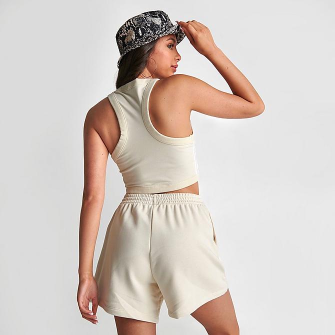 Back Right view of Women's adidas Originals Crop Tank in Wonder White Click to zoom