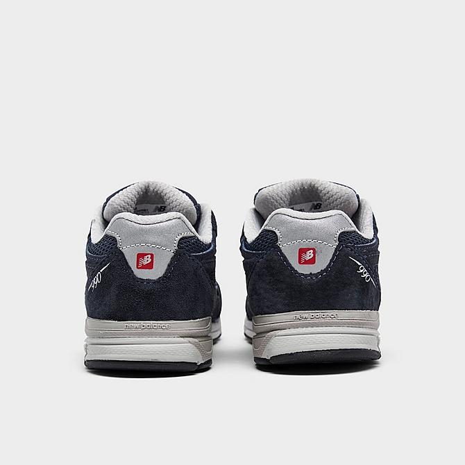 Left view of Kids' Toddler New Balance 990 V3 Casual Shoes in Navy/Grey Click to zoom