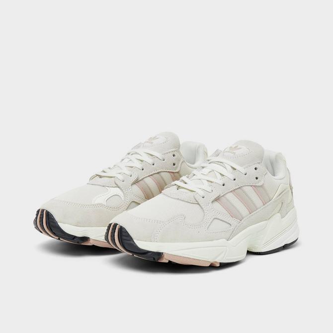 Adidas originals falcon trainers hot sale in white and gold